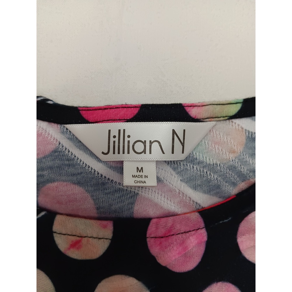 Lot 3 Womens Medium Tops Jillian N Multiples Polka Dot Geometric Striped Floral - Picture 5 of 16